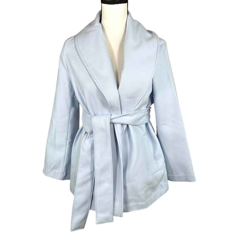 NWT Banana Republic Light Blue Short Shawl Coat